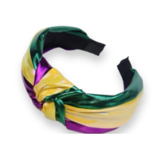 New Orleans Mardi Gras Metallic Headband - Picture 2 of 2